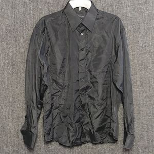 Carolina Bay Long Sleeve Black Mens Dress Shirt